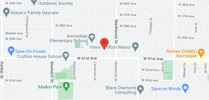 map of 2958 W 40TH AVENUE